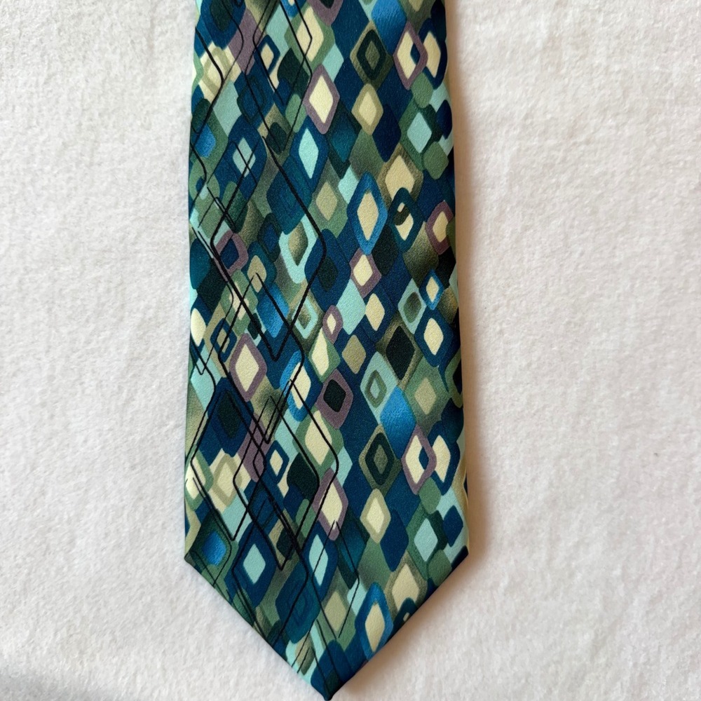 J Garcia Necktie Lady with Argyle‎ Socks Collection 58 Blue Green Desiger